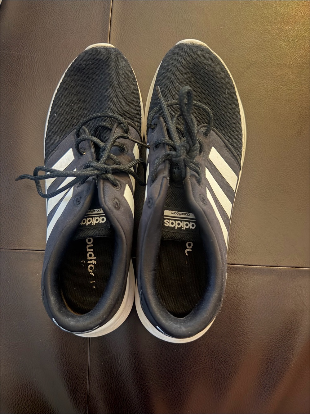 Adidas Women’s  Black and White Cloud Foam Athletic Sneakers